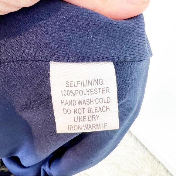 FORA NAVY TAUPE PATTERN ELASTIC WAIST WIDE LEG FLOWY PANTS WOMENS SZ MEDIUM - Picture 6 of 7